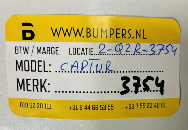 ZIJSCHERM RENAULT CAPTUR  SCHERM RECHTS 2-Q2R-3754Z