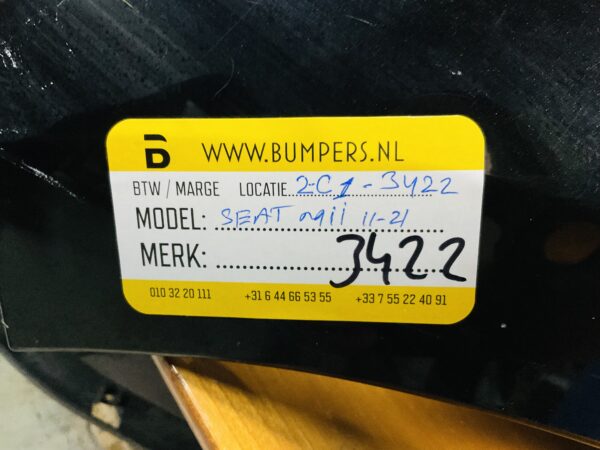 Bumper Seat Mii 2011-2021 Voorbumper 2-C1-3422Z