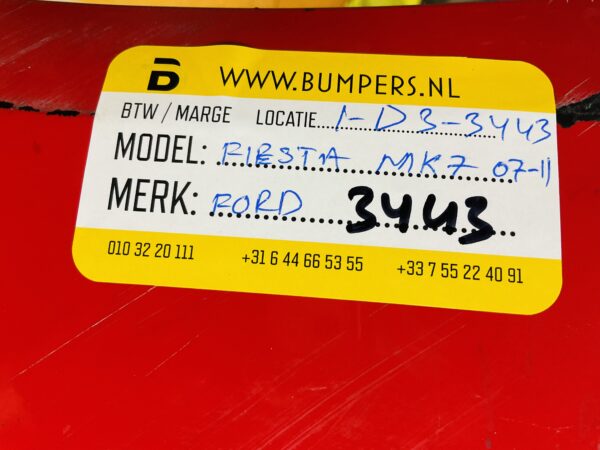 Bumper FORD FIESTA MK7 2007-2011 Voorbumper 1-D3-3443Z