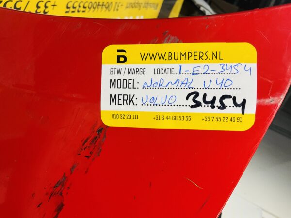 Bumper VOLVO V40 4XPDC NORMAAL Voorbumper 1-E2-3454Z