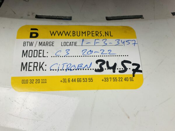 Bumper CITROEN C3 2020-2022 Voorbumper 1-F3-3457Z