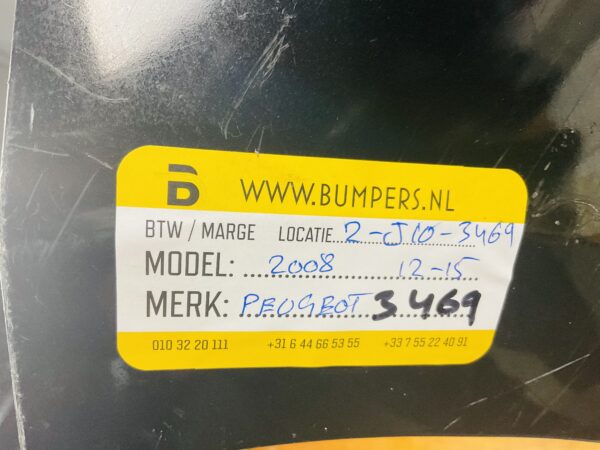 Bumper PEUGEOT 2008 2012-2016 Voorbumper 2-J10-3469Z