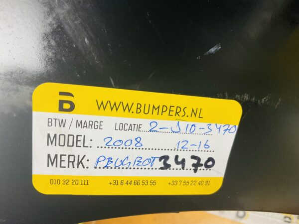 Bumper PEUGEOT 2008 2012-2016 Voorbumper 2-J10-3470Z