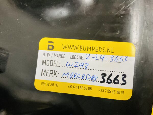 Bumperlip Mercedes W293 A2935200400 Onderplaat 2-L4-3663Z