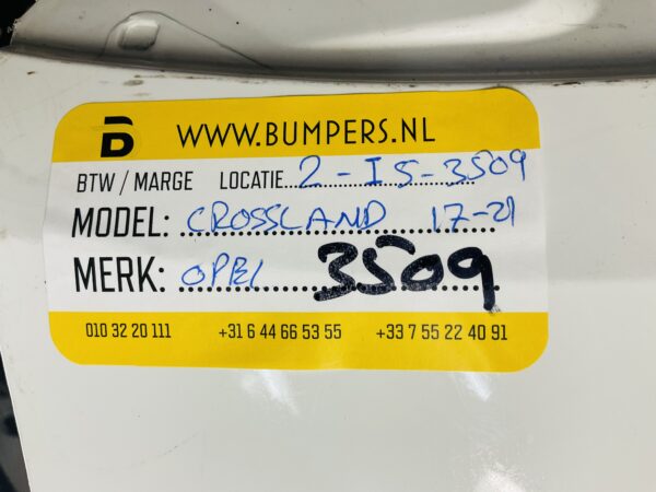 Bumper  OPEL CROSSLAND X 2016-2021  Voorbumper 2-i5-3509Z