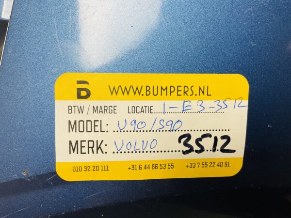 Bumper  VOLVO V90 S90 KLS  Voorbumper 1-E3-3512Z