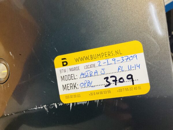 Bumper OPEL ASTRA J  2011-2014 6XPDC KLS Voorbumper 2-i9-3709Z
