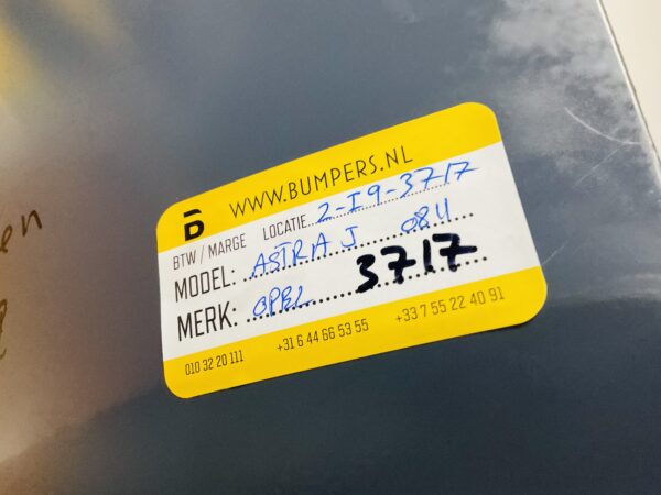 Bumper OPEL ASTRA J 2008-2011  Voorbumper 2-i9-3717Z