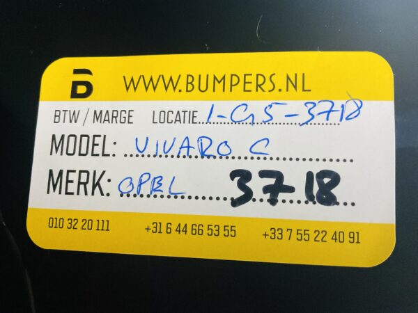Bumper OPEL VIVARO C  1594025X EXPERT Voorbumper 1-G5-3718Z