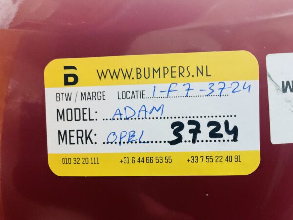 Bumper OPEL ADAM 2014-2022 13356473 Achterbumper 1-F7-3724Z