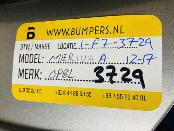 Bumper OPEL MERIVA A 2012-2017 93297032 Achterbumper 1-F7-3729Z