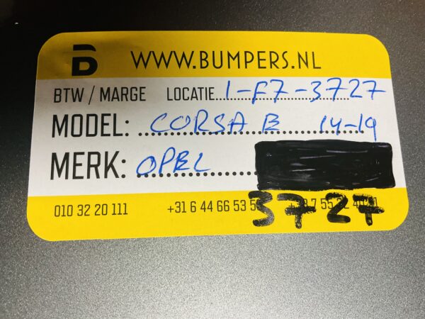 Bumper OPEL CORSA E 2014-2019 39002839 Achterbumper 1-F7-3727Z
