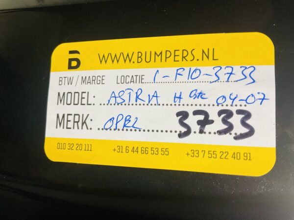 Bumper OPEL ASTRA H GTC 2004-2006 374339703 Achterbumper 1-F10-3733Z