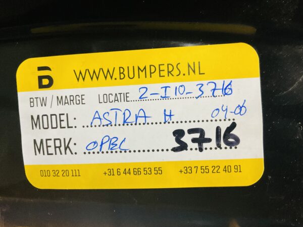 Bumper OPEL ASTRA H 2004-2006 374339703 Voorbumper 2-i10-3716Z