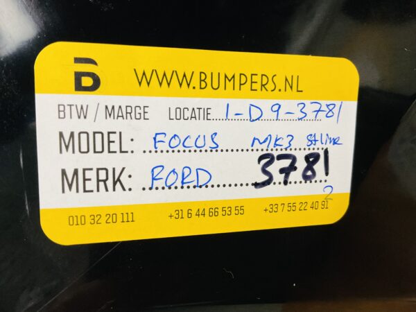 BUMPER FORD FOCUS MK3   2013-2017 ST-LINE FACELIFT VOORBUMPER 1-D9-3781Z