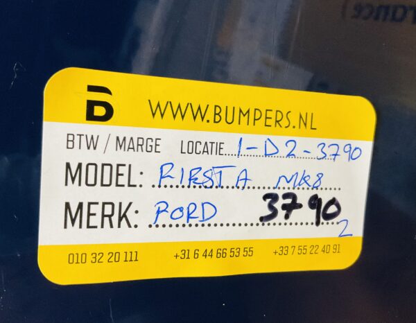 BUMPER FORD FIESTA MK8 NORMAAL 2017-2021 VOORBUMPER 1-D2-3790Z