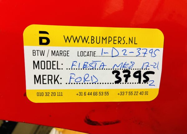 BUMPER FORD FIESTA MK8  2017-2021 VOORBUMPER 1-D2-3795Z