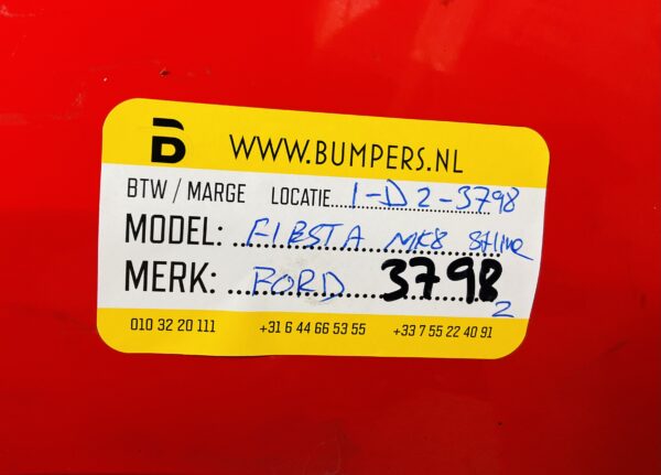 BUMPER FORD FIESTA MK8 STLINE 2017-2021 VOORBUMPER 1-D2-3798Z