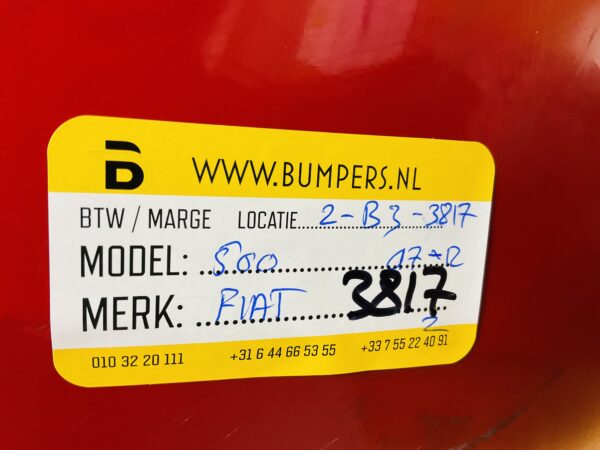 BUMPER FIAT 500 2008-2015 VOORBUMPER 2-B3-3817Z