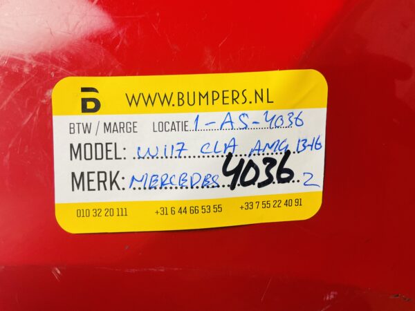 BUMPER MERCEDES A KLASSE W176 AMG 2012-2016 VOORBUMPER 1-A3-4036Z