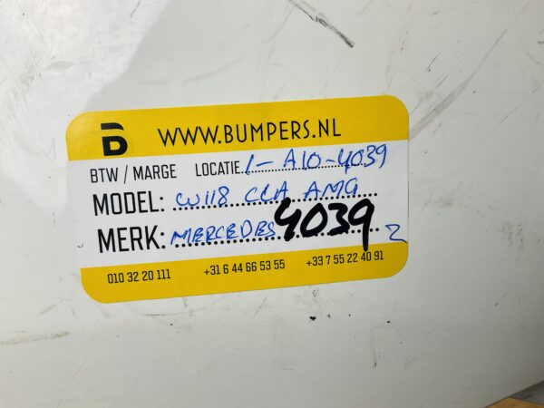 BUMPER MERCEDES CLA KLASSE W118 AMG 2019-2022 VOORBUMPER 1-A10-4039Z