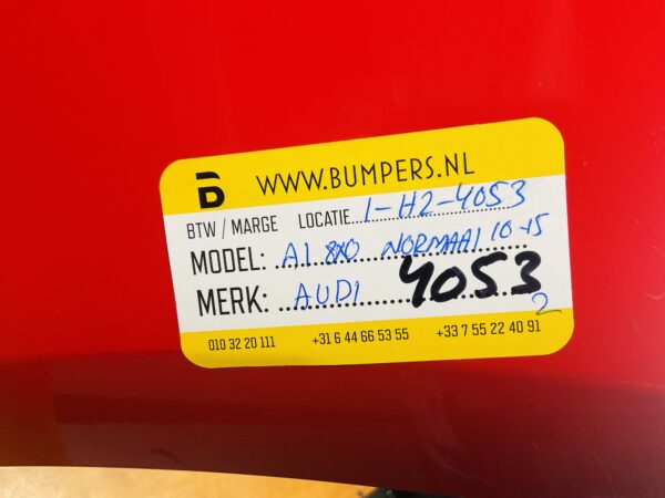 BUMPER MAUDI A1 8X0 NORMAAL  2010-2015 VOORBUMPER 1-H2-4053Z