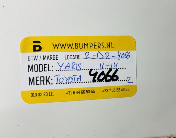 BUMPER TOYOTA YARIS 2011-2014 VOORBUMPER 2-D2-4066Z