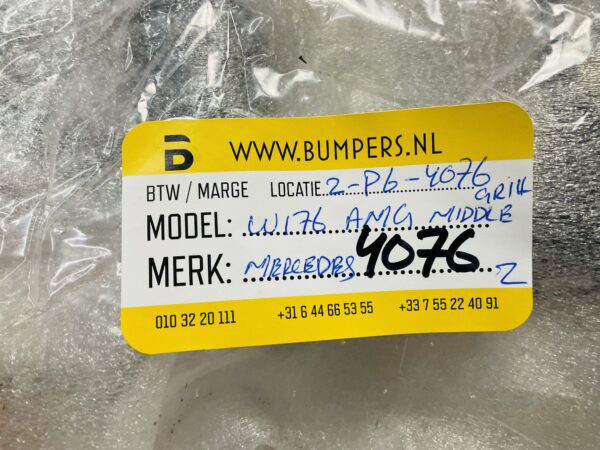 BUMPER ROOSTER MERCEDES A KLASSE W176 CLA W117  FACELIFT AMG A1768852600 GRILL 2-P6-4076Z