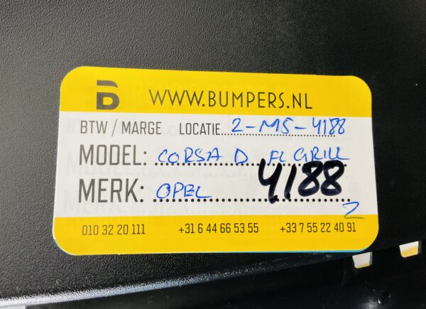 Grill Opel Corsa D Facelift 13286000 Bumper Gril 2-M5-4188z