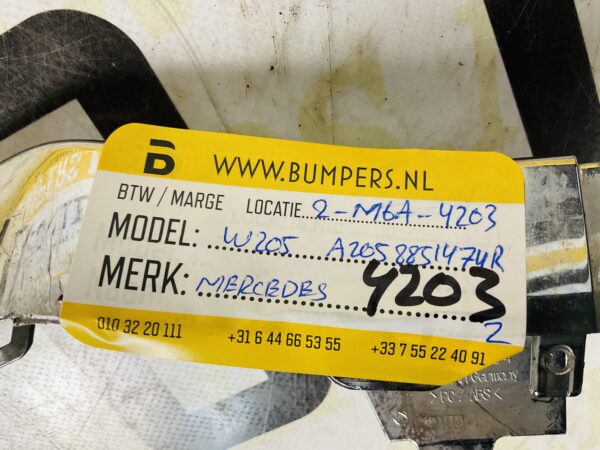 Bumper Chrome MERCEDES C Klasse A2058851374 Rechts AMG Lip 2-M6A-4203z