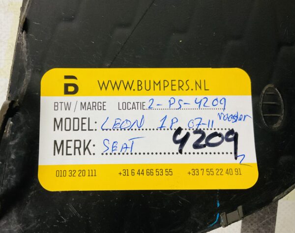 Rooster Seat Leon 1P 2007-2011 Bumper Rooster 2-P5-4209z