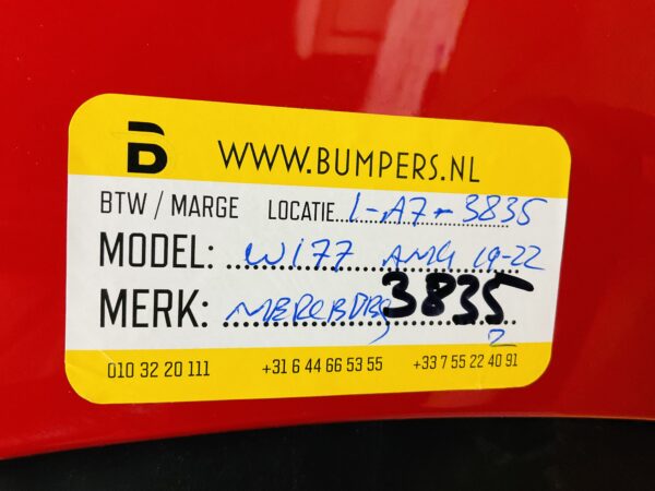 BUMPER MERCEDES A KLASSE W177 AMG 2019-2022 VOORBUMPER 1-A7-3835Z
