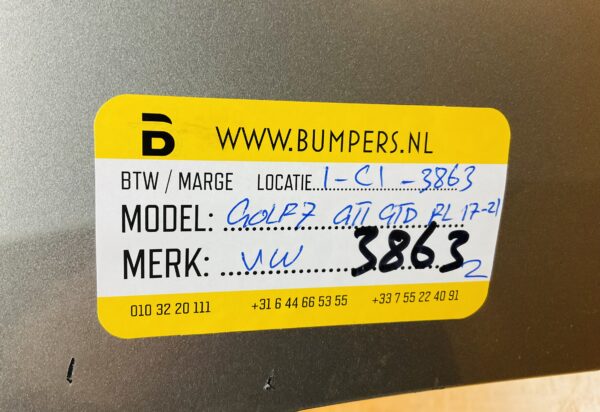 BUMPER VOLKSWAGEN GOLF 7 GTI GTD  FACELIFT 2017-2021 VOORBUMPER 1-C1-3863Z