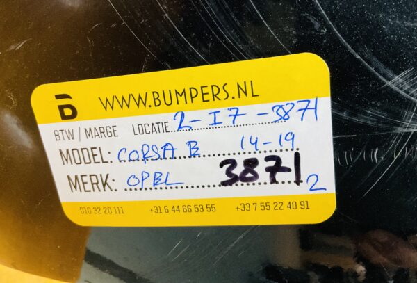 BUMPER OPEL CORSA E 2014-2019 VOORBUMPER 2-I7-3871Z