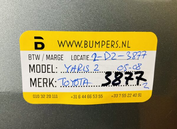 BUMPER TOYOTA YARIS 2   2005-2008 VOORBUMPER 2-D2-3877Z