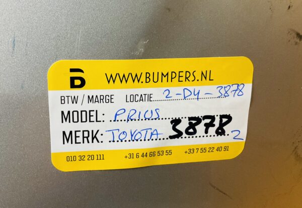 BUMPER Toyota Prius VOORBUMPER 2-D4-3878Z