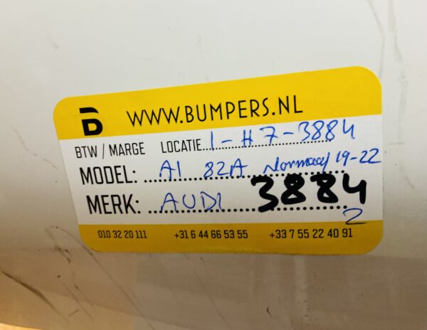 BUMPER AUDI A1 82A  NORMAAL 2019-2022 VOORBUMPER 1-H7-3884Z