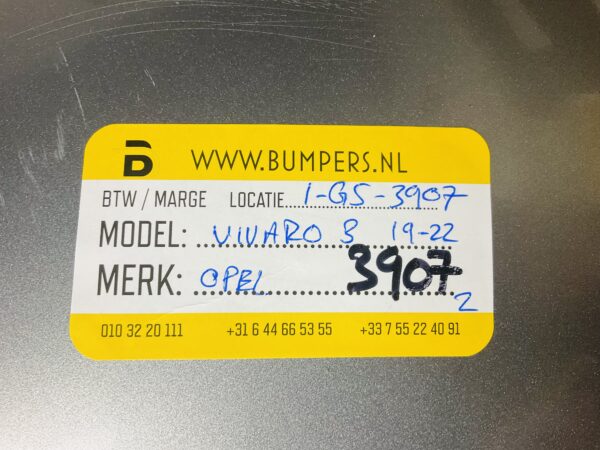 BUMPER OPEL VIVARO 3   2019-2022 VOORBUMPER 1-G5-3907Z