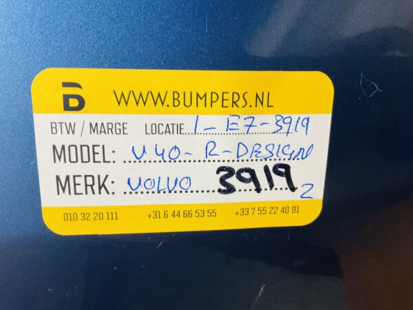BUMPER VOLVO V-40 V40 R-DESIGN RDESIGN  VOORBUMPER 1-E7-3919Z