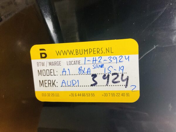 BUMPER AUDI A1 8XA SLINE S-LINE 2015-2019  VOORBUMPER 1-H2-3924Z