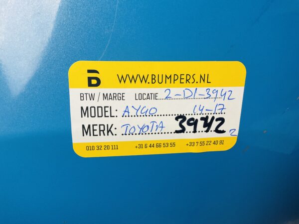 BUMPER TOYOTA AYGO  2014-2017  VOORBUMPER 2-D1-3942Z