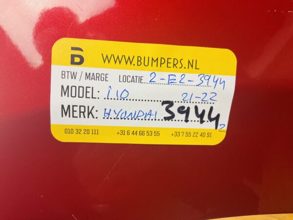 BUMPER HYUNDAI I10  2021-2022 VOORBUMPER 2-E2-3944Z