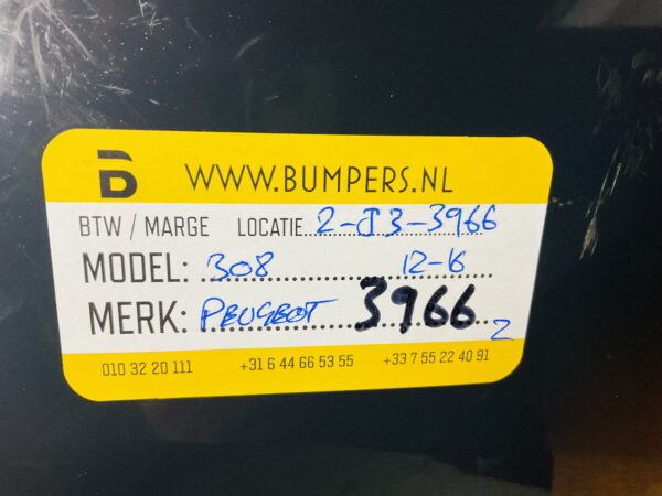 BUMPER PEUGEOT 308 2012-2016 VOORBUMPER 2-J3-3966Z