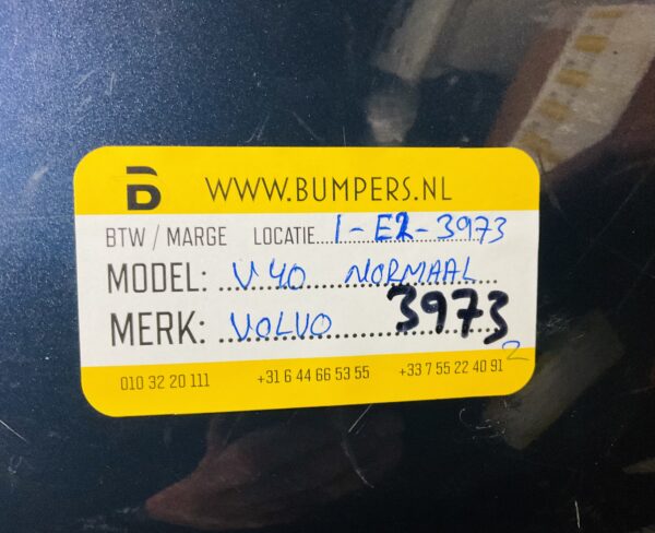 BUMPER VOLVO V40 NORMAAL KLS  VOORBUMPER 1-E2-3973Z