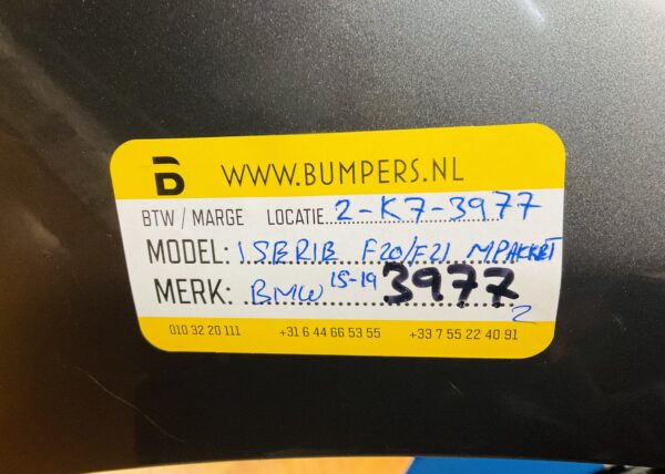 BUMPER BMW 1SERIE F20 F21  MPAKKET 2015-2019 VOORBUMPER 2-K7-3977Z