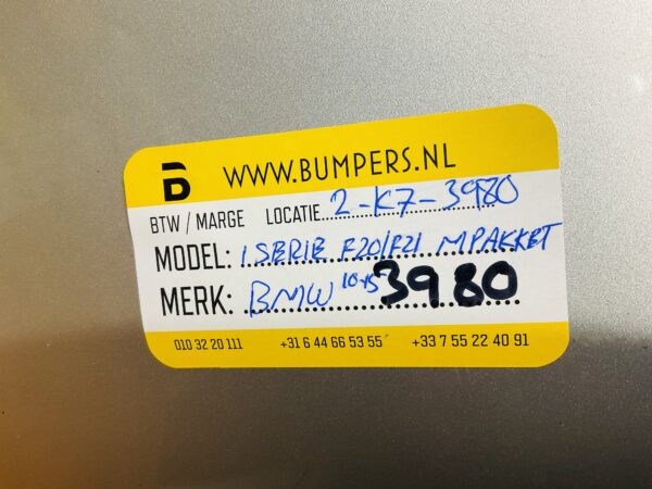 BUMPER BMW 1SERIE F20 F21  MPAKKET 2010-2015 VOORBUMPER 2-K7-3980Z