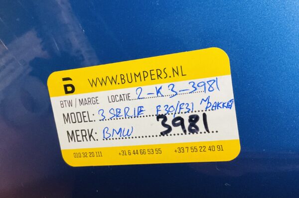 BUMPER BMW 3SERIE F30 F31 MPAKKET  VOORBUMPER 2-K3-3981Z