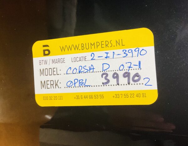 BUMPER OPEL CORSA D  2007-2011  VOORBUMPER 2-I1-3990Z