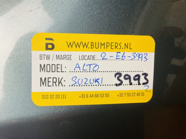 BUMPER SUZUKI SALTO  2007-2015  VOORBUMPER 2-E6-3993Z