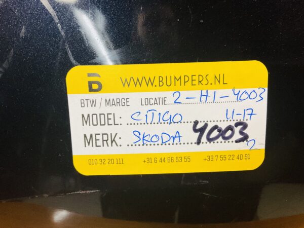 BUMPER SKODA CITIGO 2011-2017  VOORBUMPER 2-H1-4003Z